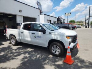 2026 Chevrolet Silverado 1500 CSWR fleet truck with DECKED storage system and 3M Ceramic IR window film installed by Ocala Car Audio and Tint